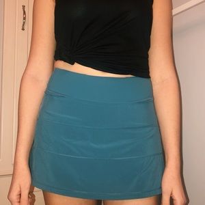 Lululemon Teal/Blue Pace Rival Skirt